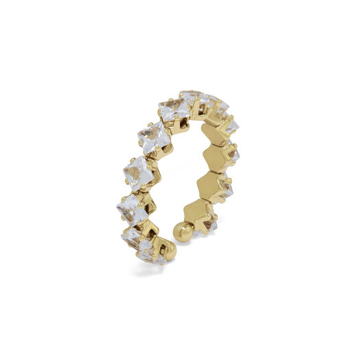 Crystal gems adjustable ring